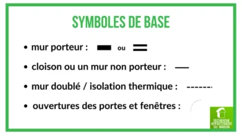 symboles de base utilisés sur les plans VEFA
