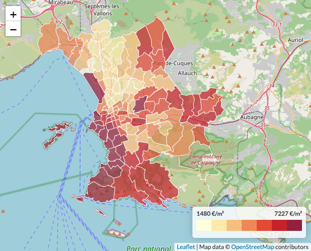 prix au m2 à Marseille