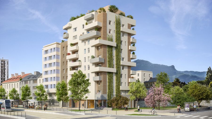 rendu 3D d'un programme neuf à Grenoble livraison 2027