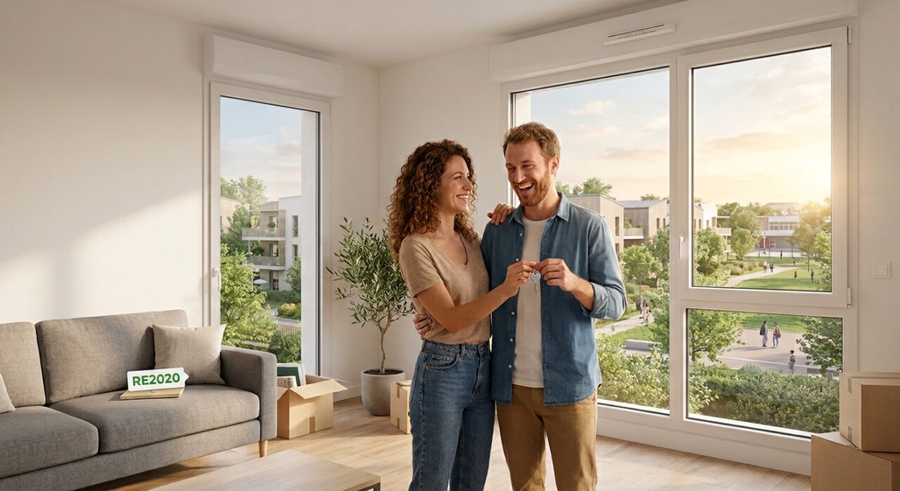 couple devenu propriétaire de leur logement neuf