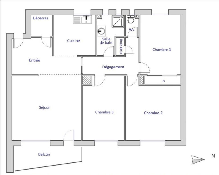 Photo du bien immobilier ancien Appartement T4 lumineux + 96 m2 avec balcon, parking et cave – Proche écoles et transports